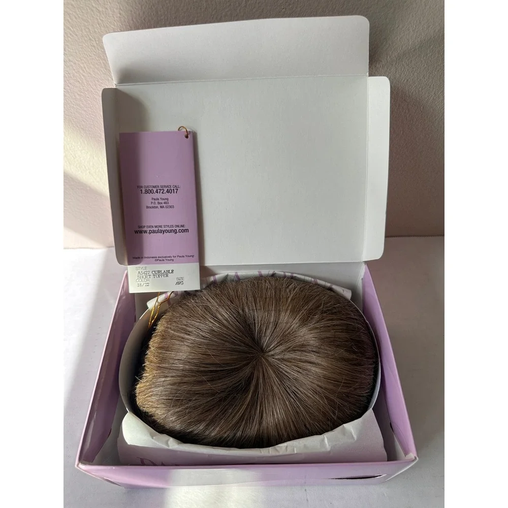 Paula Young Curlable Short Topper A5427 Color 18/22 Brown Blonde Hairpiece